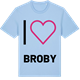 Blue Soul t-shirt med Jag älskar Broby t-shirt stort tryck