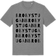 Mid Heather Gray t-shirt med Brobystugan ordlek t-shirt