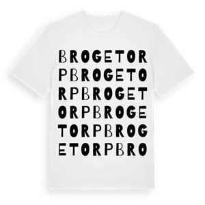 Brogetorp ordlek t-shirt – ekologisk bomull t-shirt från Pinshirt