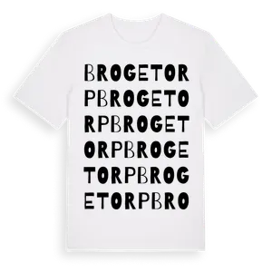 Brogetorp ordlek t-shirt – ekologisk bomull t-shirt från Pinshirt