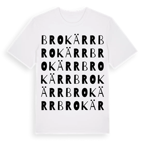 Brokärr ordlek t-shirt – ekologisk bomull t-shirt från Pinshirt