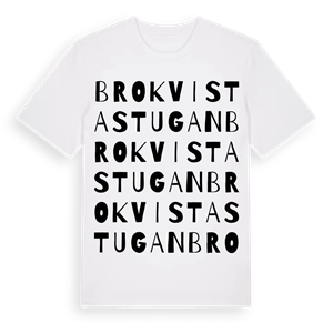 Brokvistastugan ordlek t-shirt – ekologisk bomull t-shirt från Pinshirt