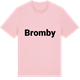 Pink Cotton t-shirt med Bromby fetstil t-shirt