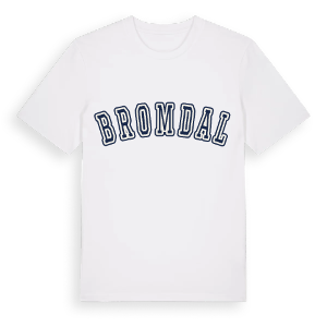 Bromdal college t-shirt – ekologisk bomull t-shirt från Pinshirt