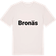 Vintage White t-shirt med Bronäs fetstil t-shirt