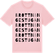 Pink Cotton t-shirt med Brottningestugan ordlek t-shirt