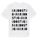 White t-shirt med Bruddstugan ordlek t-shirt