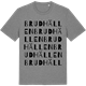 Mid Heather Gray t-shirt med Brudhällen ordlek t-shirt