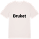 Vintage White t-shirt med Bruket fetstil t-shirt