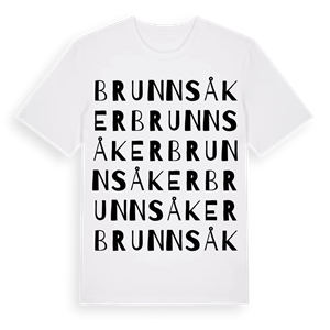 Brunnsåker ordlek t-shirt – ekologisk bomull t-shirt från Pinshirt