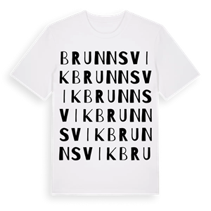 Brunnsvik ordlek t-shirt – ekologisk bomull t-shirt från Pinshirt