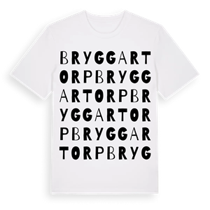 Bryggartorp ordlek t-shirt – ekologisk bomull t-shirt från Pinshirt