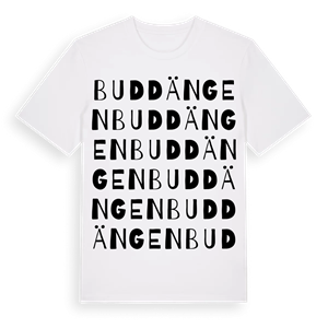 Buddängen ordlek t-shirt – ekologisk bomull t-shirt från Pinshirt