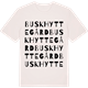 Vintage White t-shirt med Buskhyttegård ordlek t-shirt