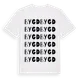 White t-shirt med Bygd ordlek t-shirt