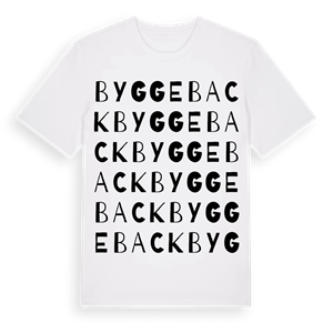 Byggeback ordlek t-shirt – ekologisk bomull t-shirt från Pinshirt