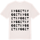 Vintage White t-shirt med Bygget ordlek t-shirt