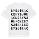White t-shirt med Bysjöbacke ordlek t-shirt