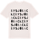 Vintage White t-shirt med Bysjöbacke ordlek t-shirt
