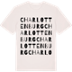 Vintage White t-shirt med Charlottenburg ordlek t-shirt