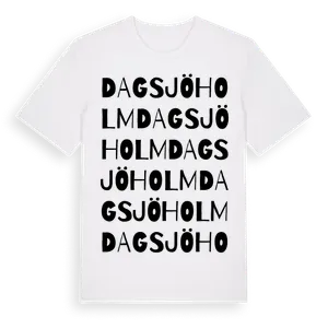 Dagsjöholm ordlek t-shirt – ekologisk bomull t-shirt från Pinshirt