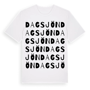 Dagsjön ordlek t-shirt – ekologisk bomull t-shirt från Pinshirt