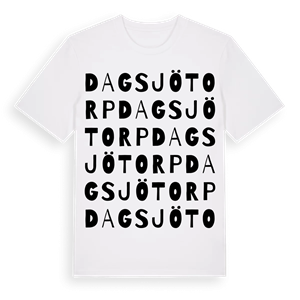 Dagsjötorp ordlek t-shirt – ekologisk bomull t-shirt från Pinshirt