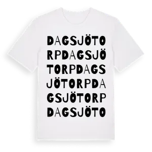 Dagsjötorp ordlek t-shirt – ekologisk bomull t-shirt från Pinshirt