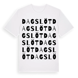 Dagslöt ordlek t-shirt – ekologisk bomull t-shirt från Pinshirt