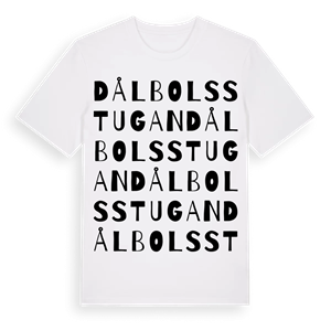 Dålbolsstugan ordlek t-shirt – ekologisk bomull t-shirt från Pinshirt