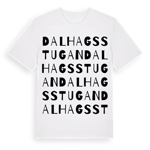 Dalhagsstugan ordlek t-shirt – ekologisk bomull t-shirt från Pinshirt