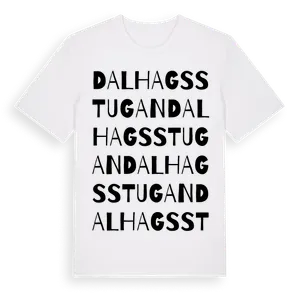 Dalhagsstugan ordlek t-shirt – ekologisk bomull t-shirt från Pinshirt