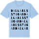 Blue Soul t-shirt med Dalkarlsstugan ordlek t-shirt