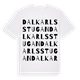 White t-shirt med Dalkarlsstugan ordlek t-shirt