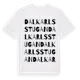 White t-shirt med Dalkarlsstugan ordlek t-shirt