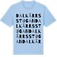 Blue Soul t-shirt med Dalkärrsstugan ordlek t-shirt
