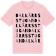 Pink Cotton t-shirt med Dalkärrsstugan ordlek t-shirt