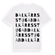 White t-shirt med Dalkärrsstugan ordlek t-shirt