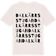 Vintage White t-shirt med Dalkärrsstugan ordlek t-shirt