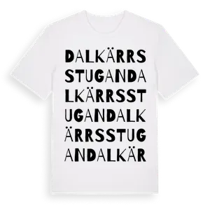 Dalkärrsstugan ordlek t-shirt – ekologisk bomull t-shirt från Pinshirt