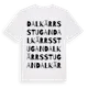 White t-shirt med Dalkärrsstugan ordlek t-shirt