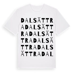 Dalsättra ordlek t-shirt – ekologisk bomull t-shirt från Pinshirt