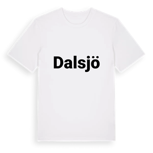 Dalsjö fetstil t-shirt – ekologisk bomull t-shirt från Pinshirt