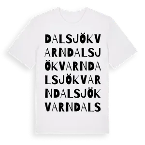 Dalsjökvarn ordlek t-shirt – ekologisk bomull t-shirt från Pinshirt