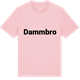 Pink Cotton t-shirt med Dammbro fetstil t-shirt