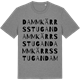 Mid Heather Gray t-shirt med Dammkärrsstugan ordlek t-shirt