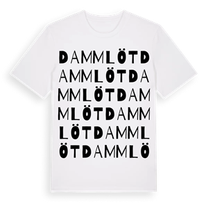 Dammlöt ordlek t-shirt – ekologisk bomull t-shirt från Pinshirt