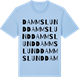 Blue Soul t-shirt med Dammslund ordlek t-shirt
