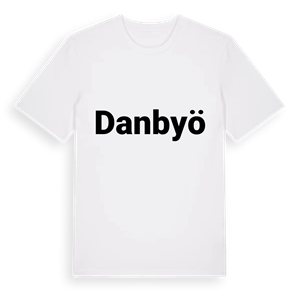 Danbyö fetstil t-shirt – ekologisk bomull t-shirt från Pinshirt