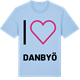 Blue Soul t-shirt med Jag älskar Danbyö t-shirt stort tryck
